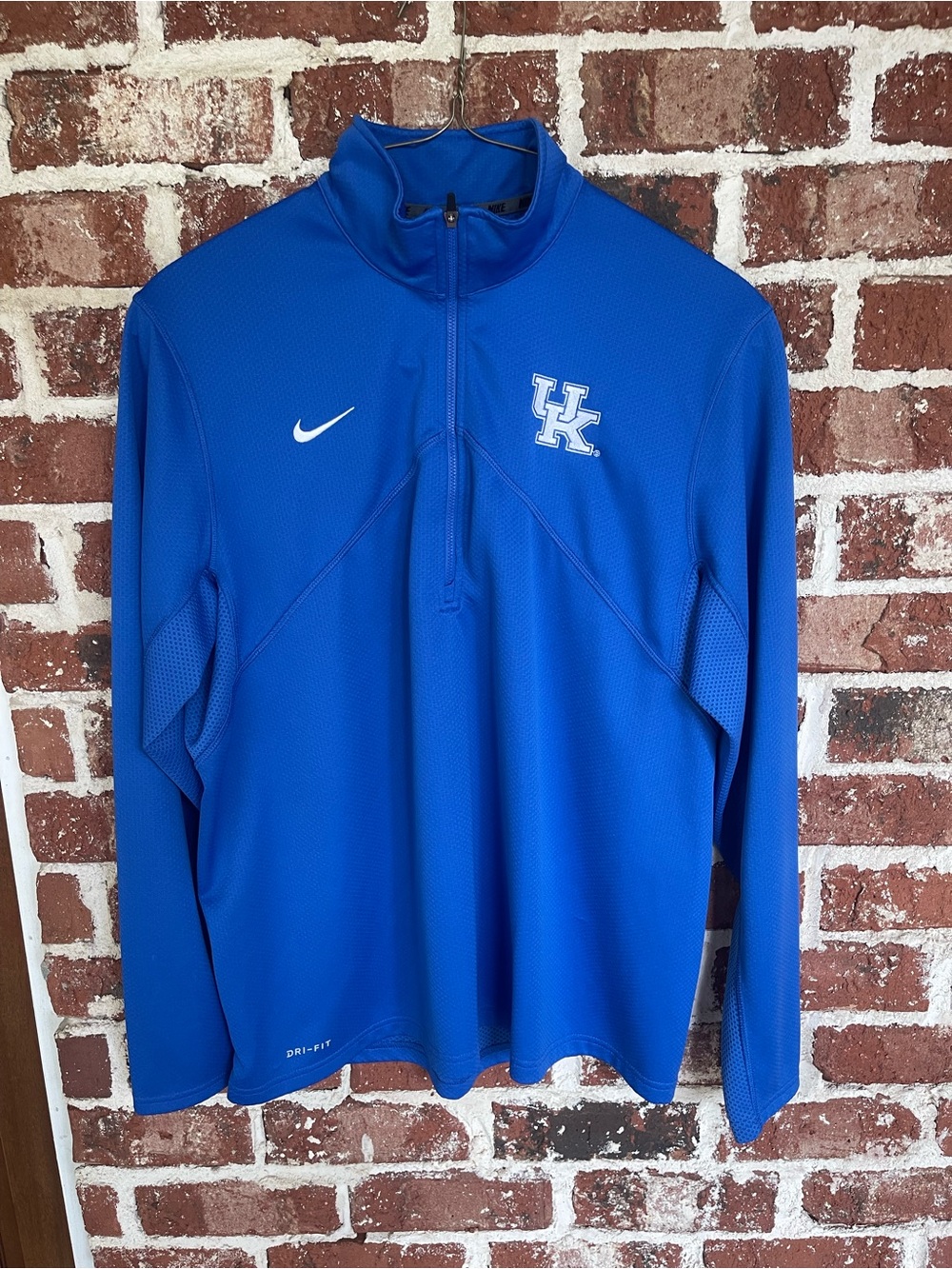 Nike Men’s Royal Blue Dri-FIT Quarter-Zip Pullover with UK Logo